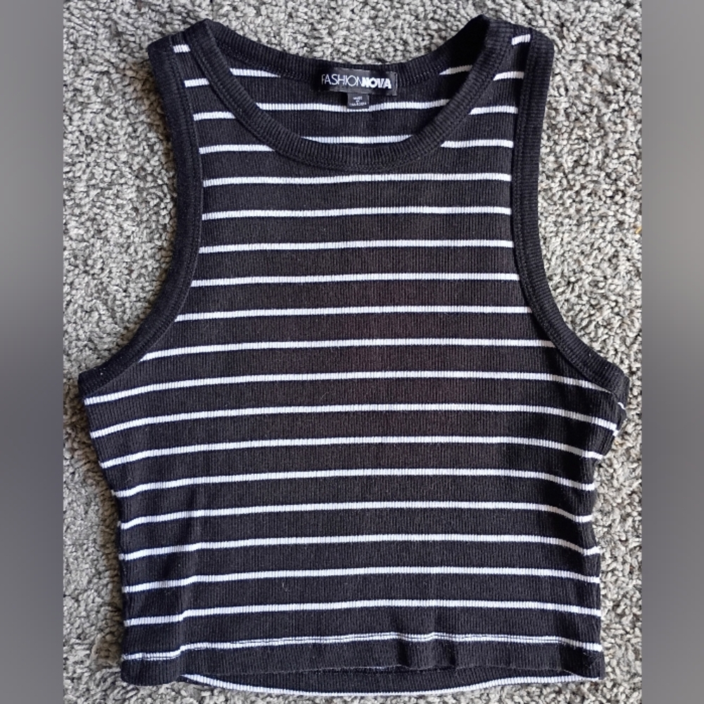 Fashion Nova Striped Crop Top